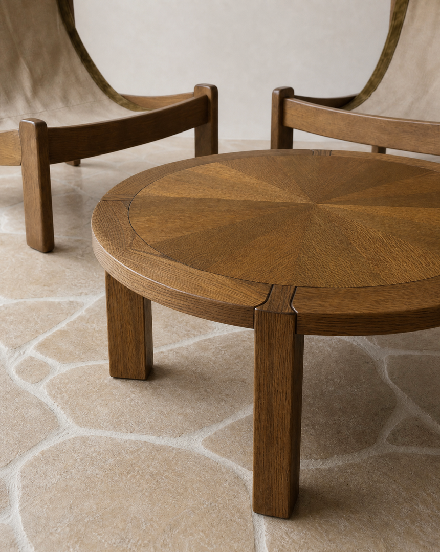 Table basse ronde - Circa 1960