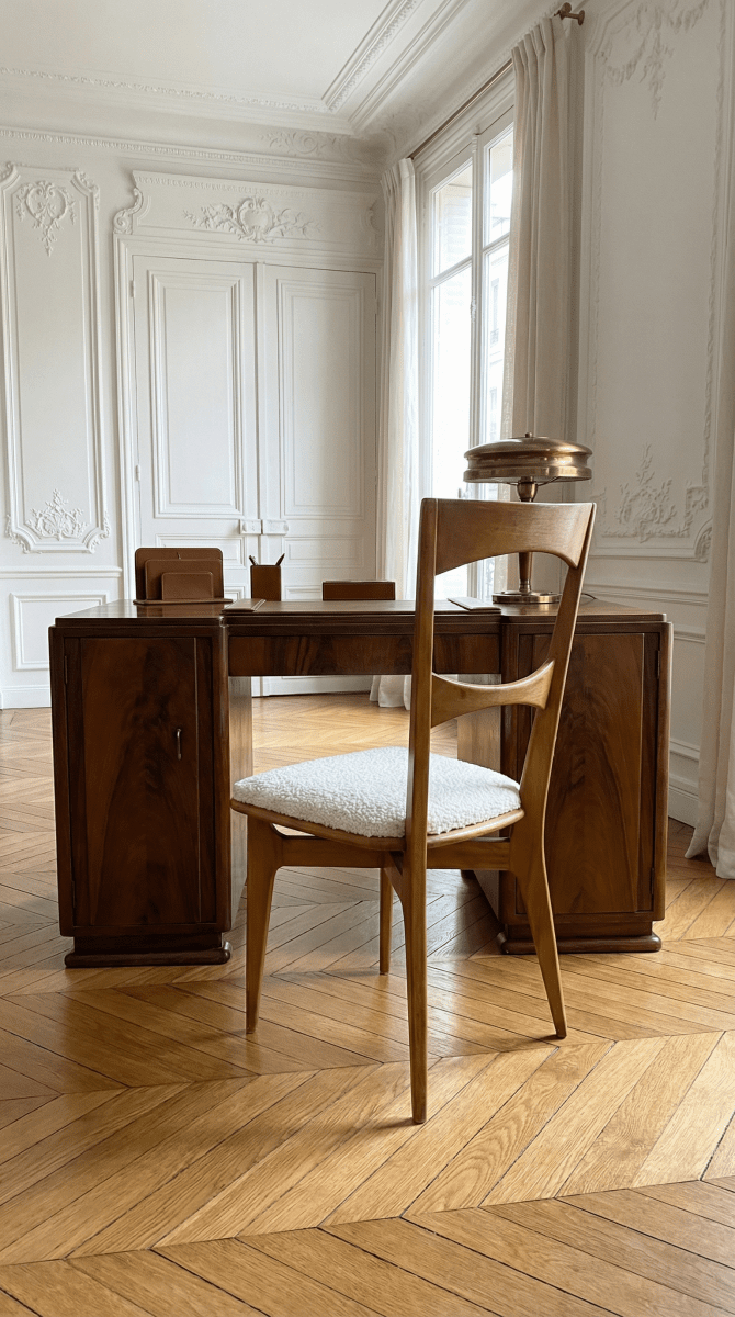 Chaise scandinave bouclette - 1960 - Maison Collectible - Chaise