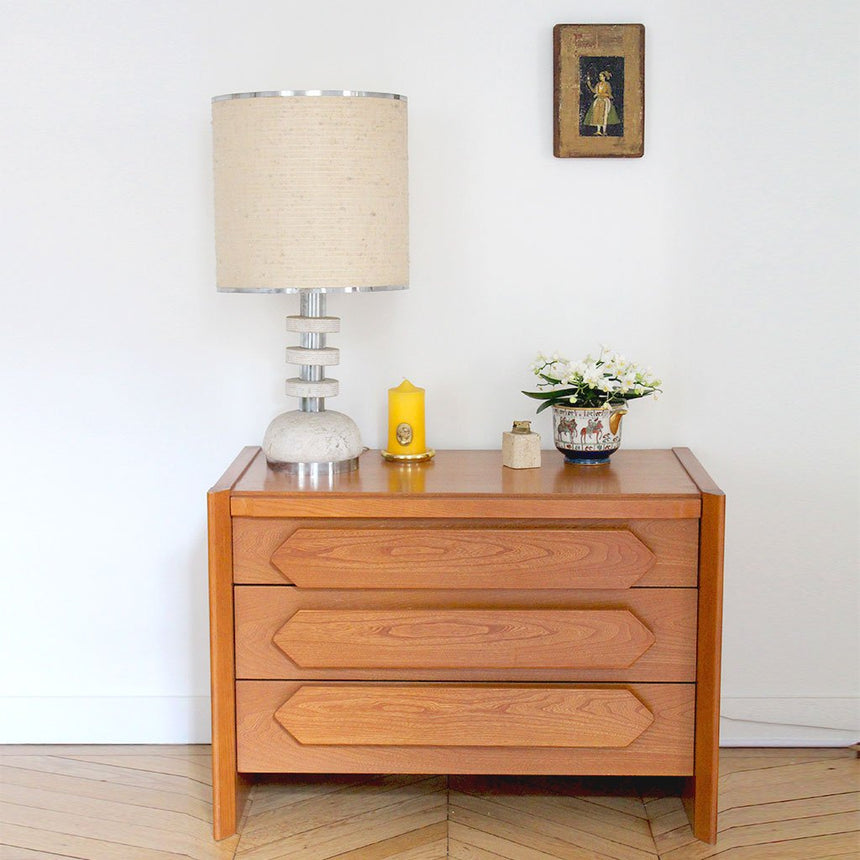 Commode vintage en orme massif - Circa 1960 - Maison Collectible - Console