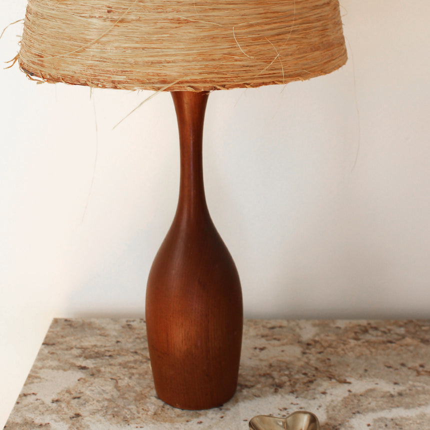 Lampe scandinave en teck- Circa 1960 - Maison Collectible - Lampe à poser