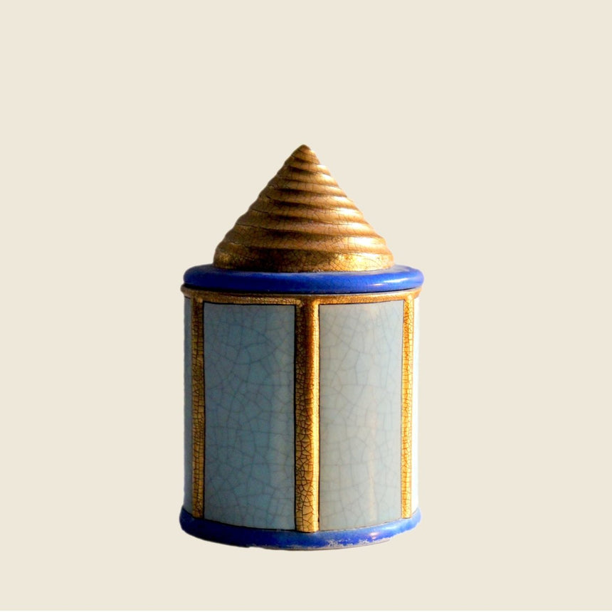 Boite vintage en céramique conique, art déco - Maison Collectible - Objets de décoration