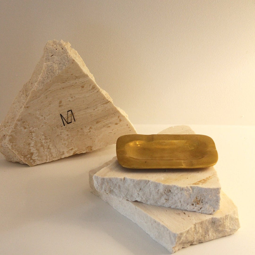Cendrier vintage en laiton massif - Maison Collectible - Objets de décoration