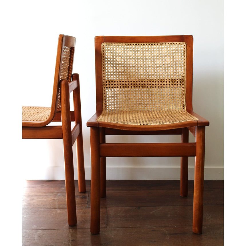 Chaise en cannage vintage - Circa 1960 - Maison Collectible -