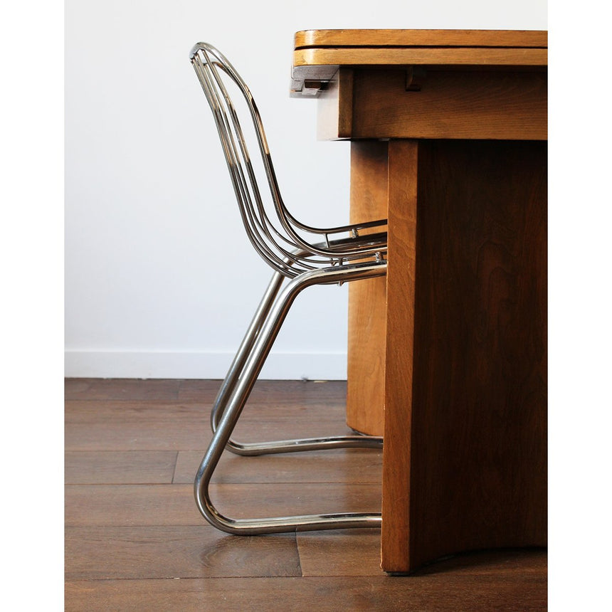 Chaise filaire en métal chromé - Circa 1970 - Maison Collectible - Chaise