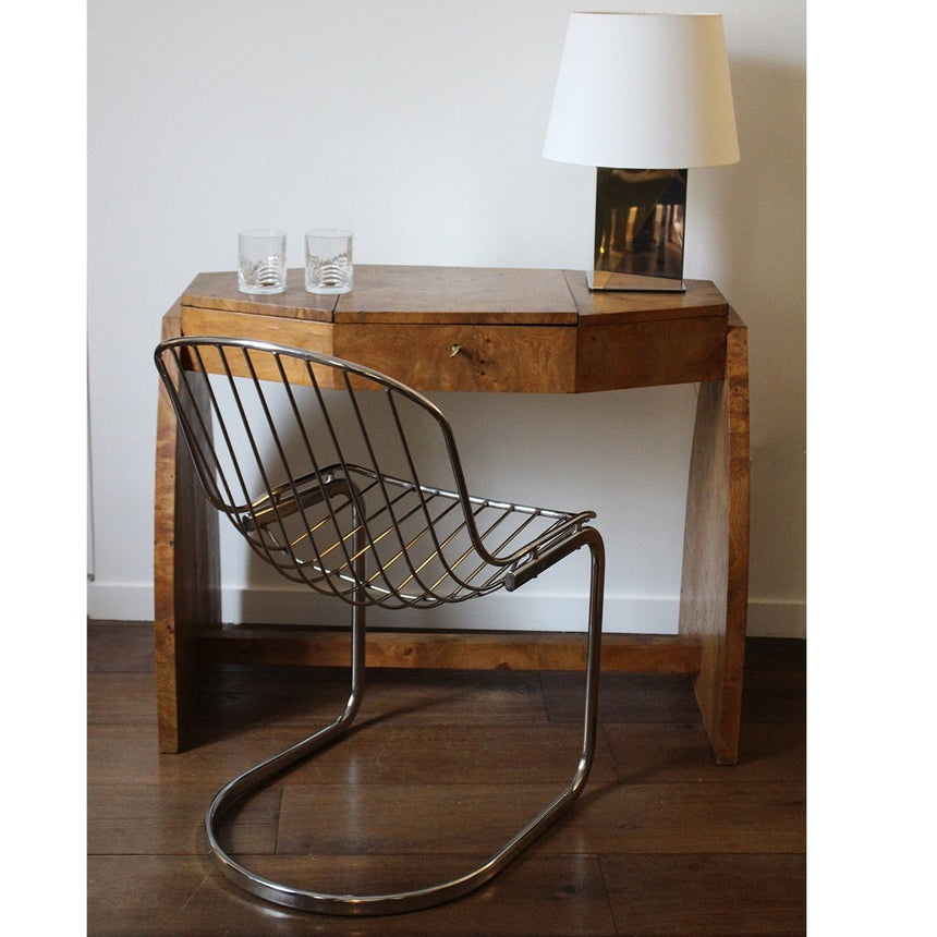 Chaise filaire en métal chromé - Circa 1970 - Maison Collectible - Chaise