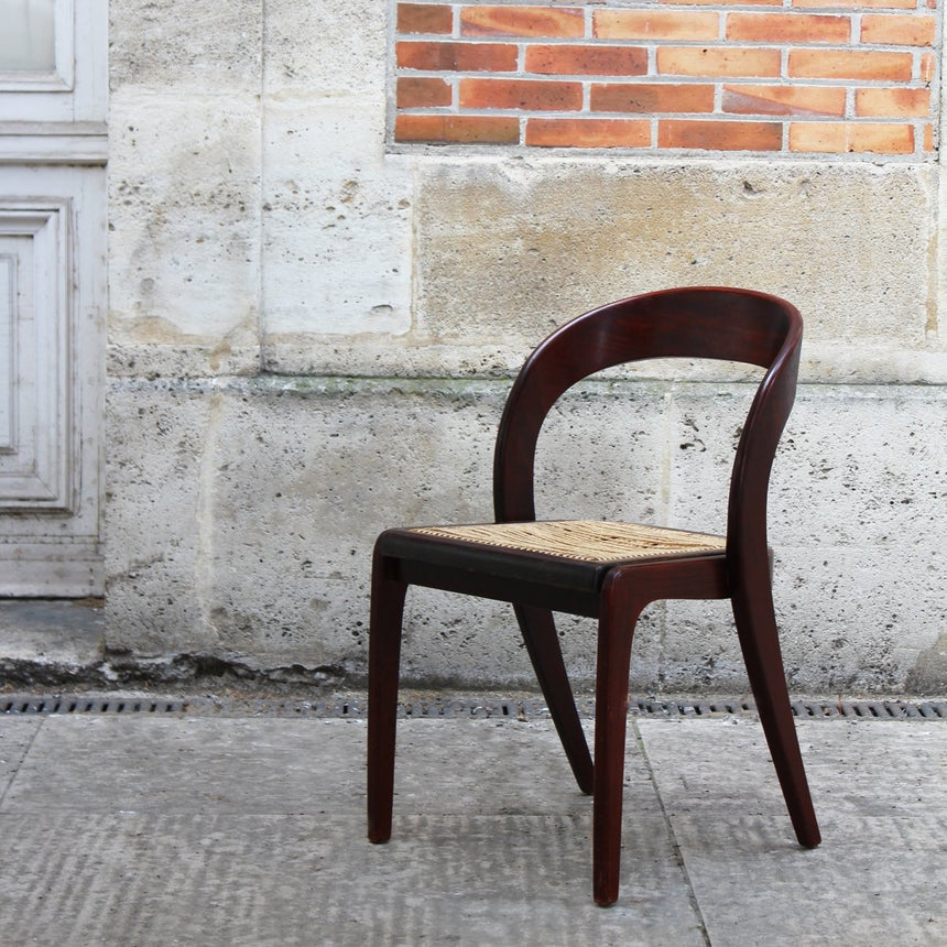 Chaise gondole Baumann en cannage - Circa 1970 - Maison Collectible - Chaise