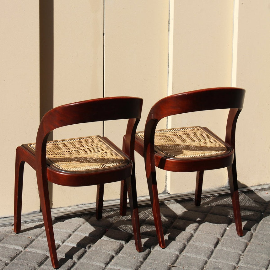 Chaise gondole Baumann en cannage - Circa 1970 - Maison Collectible - Chaise