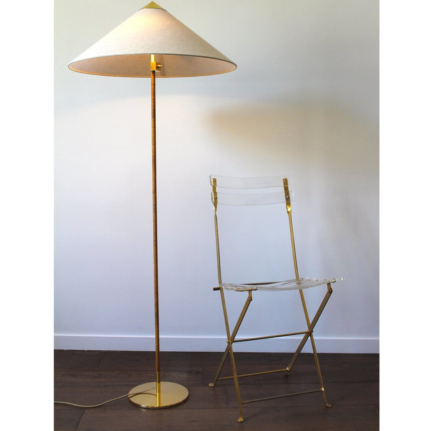 Chaise pliante en plexiglas et acier doré - Circa 1970 - Maison Collectible - Chaise