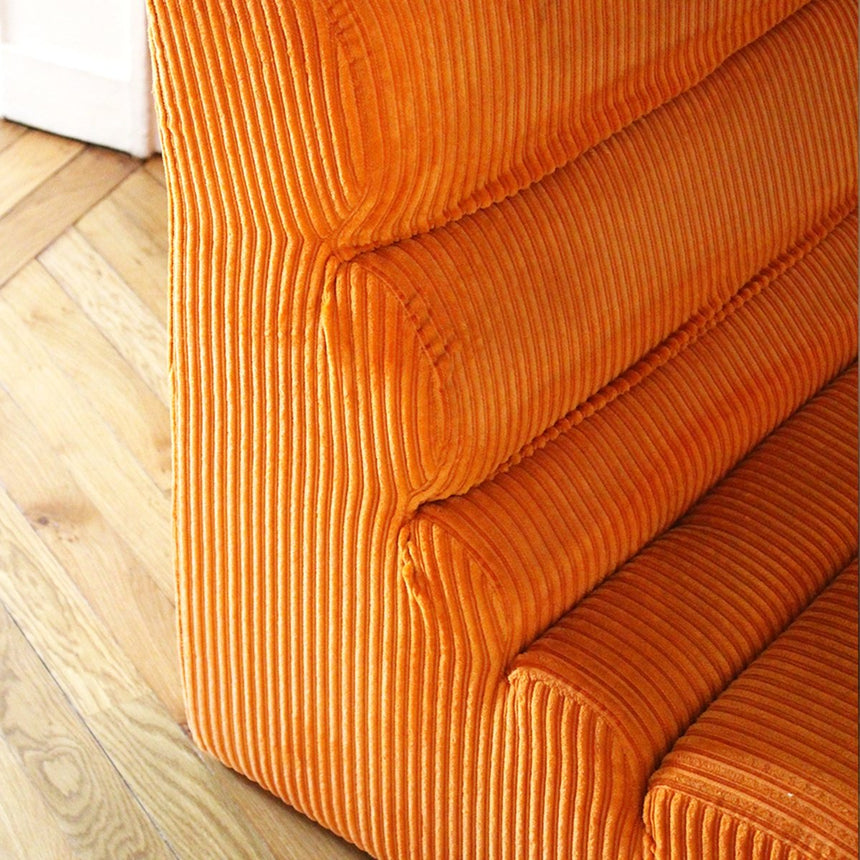 Chauffeuse en velours vintage - Circa 1970 - Maison Collectible - Chaise