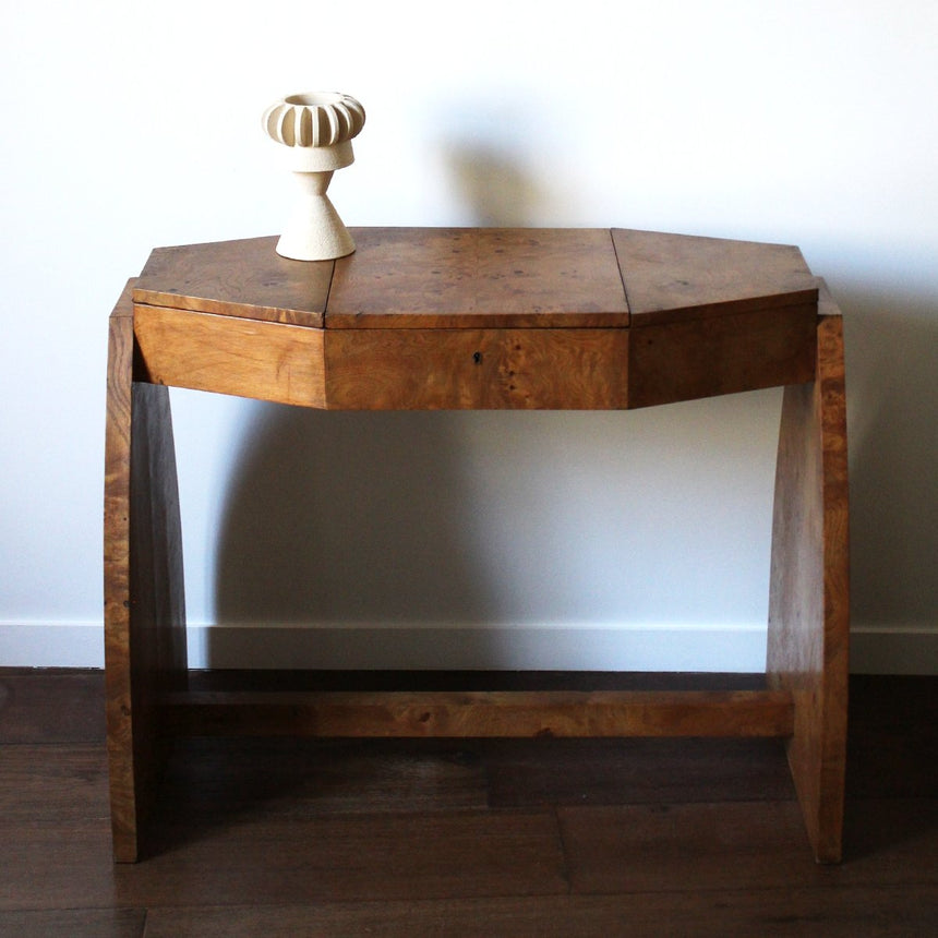Console en loupe d'orme Art Déco - Circa 1970 - Maison Collectible - Console