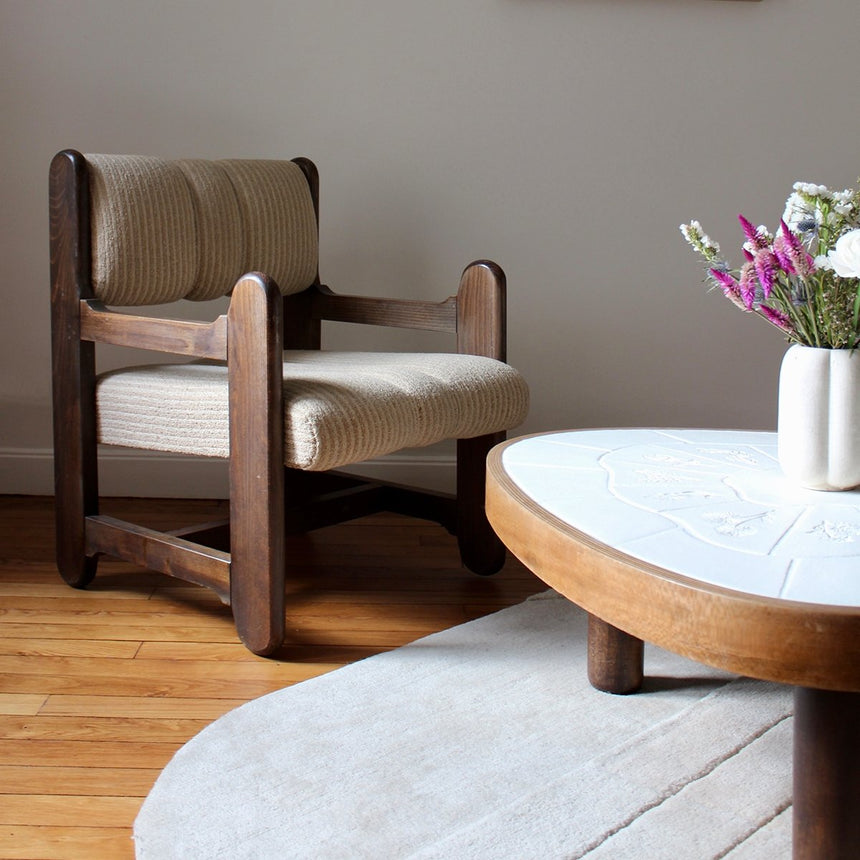 Fauteuil écru Krasna Jizba - Circa 1960 - Maison Collectible - fauteuil