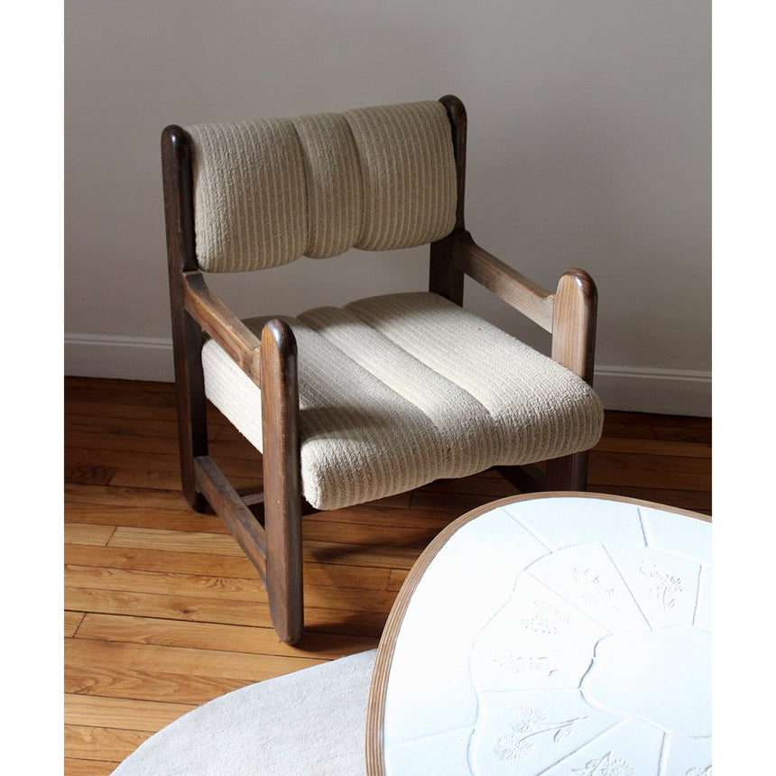 Fauteuil écru Krasna Jizba - Circa 1960 - Maison Collectible - fauteuil