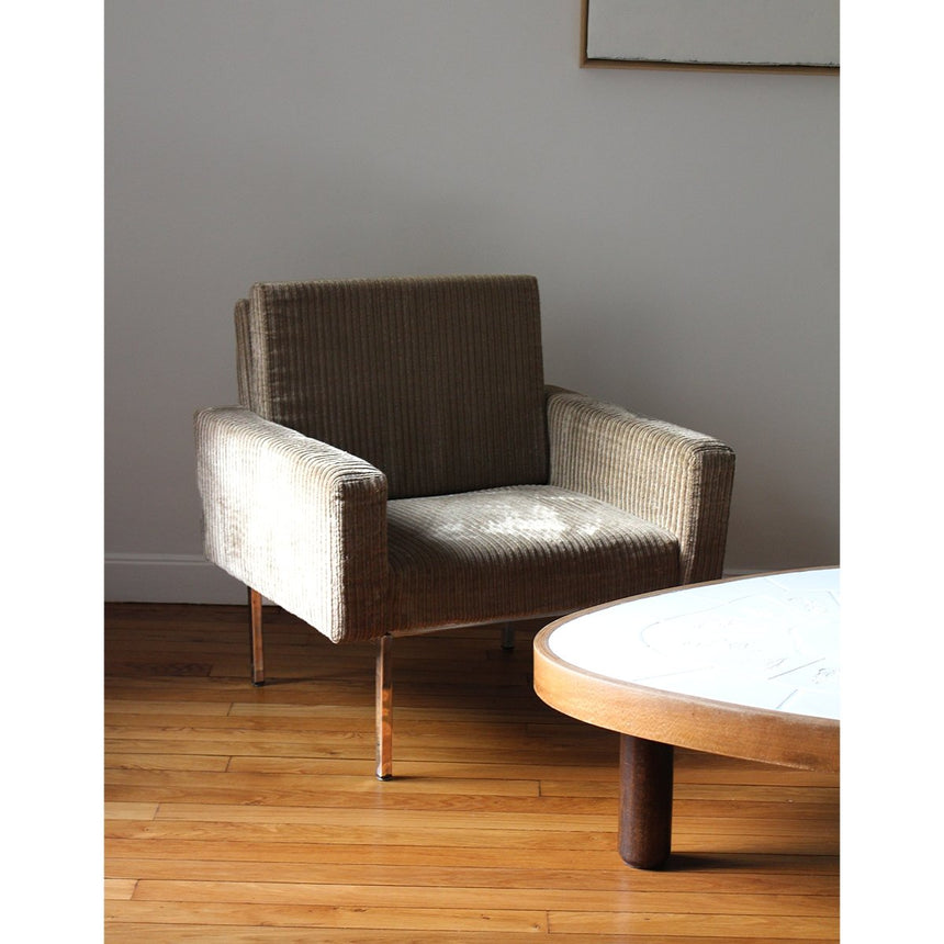 Fauteuil vintage en velours côtelé - Circa 1960 - Maison Collectible - fauteuil