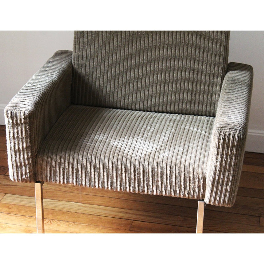Fauteuil vintage en velours côtelé - Circa 1960 - Maison Collectible - fauteuil
