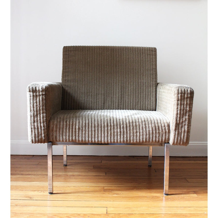 Fauteuil vintage en velours côtelé - Circa 1960 - Maison Collectible - fauteuil