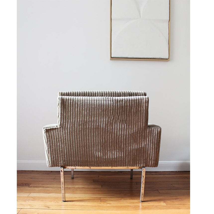 Fauteuil vintage en velours côtelé - Circa 1960 - Maison Collectible - fauteuil