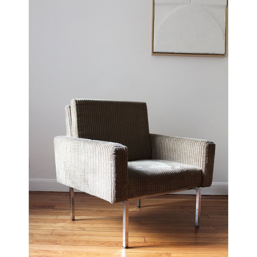 Fauteuil vintage en velours côtelé - Circa 1960 - Maison Collectible - fauteuil