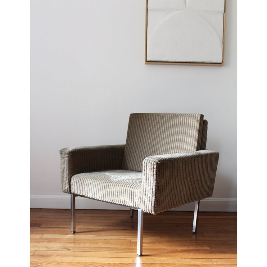 Fauteuil vintage en velours côtelé - Circa 1960 - Maison Collectible - fauteuil