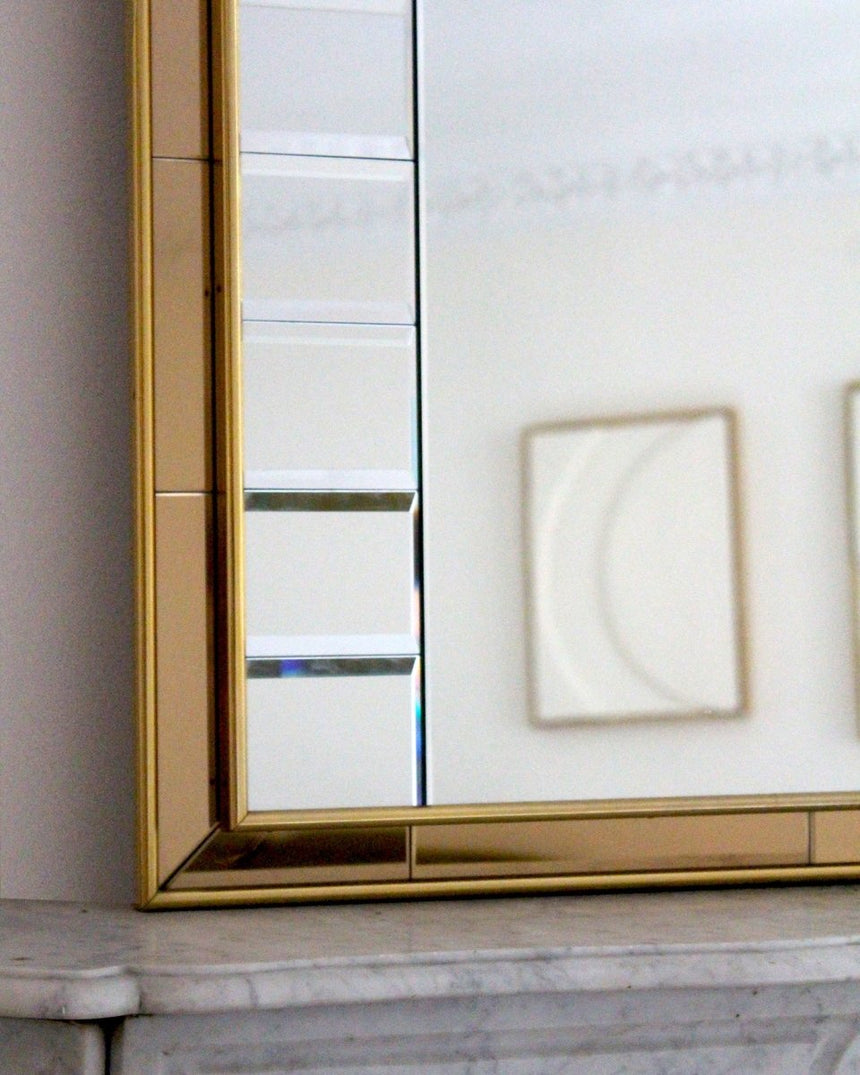 Grand miroir art déco à relief - Circa 1960 - Maison Collectible - Miroir
