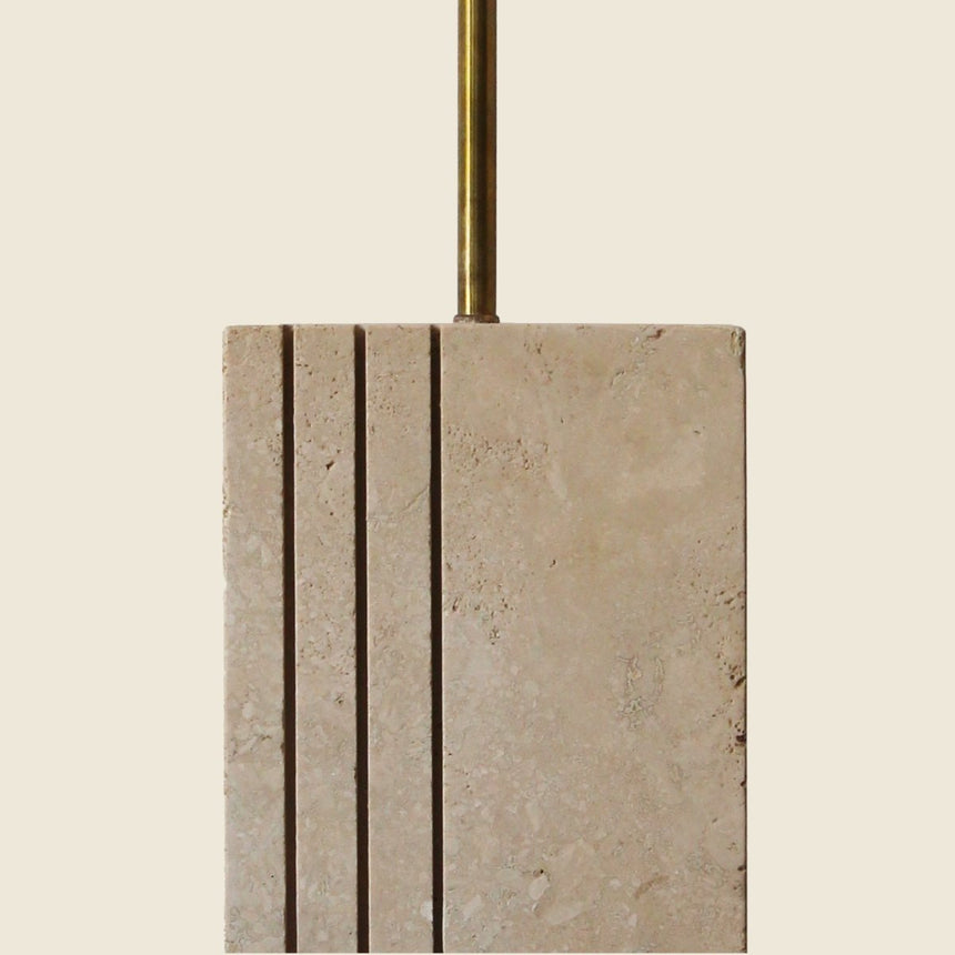 Lampadaire en travertin - Italie, circa 1970 - Maison Collectible - Lampe à poser