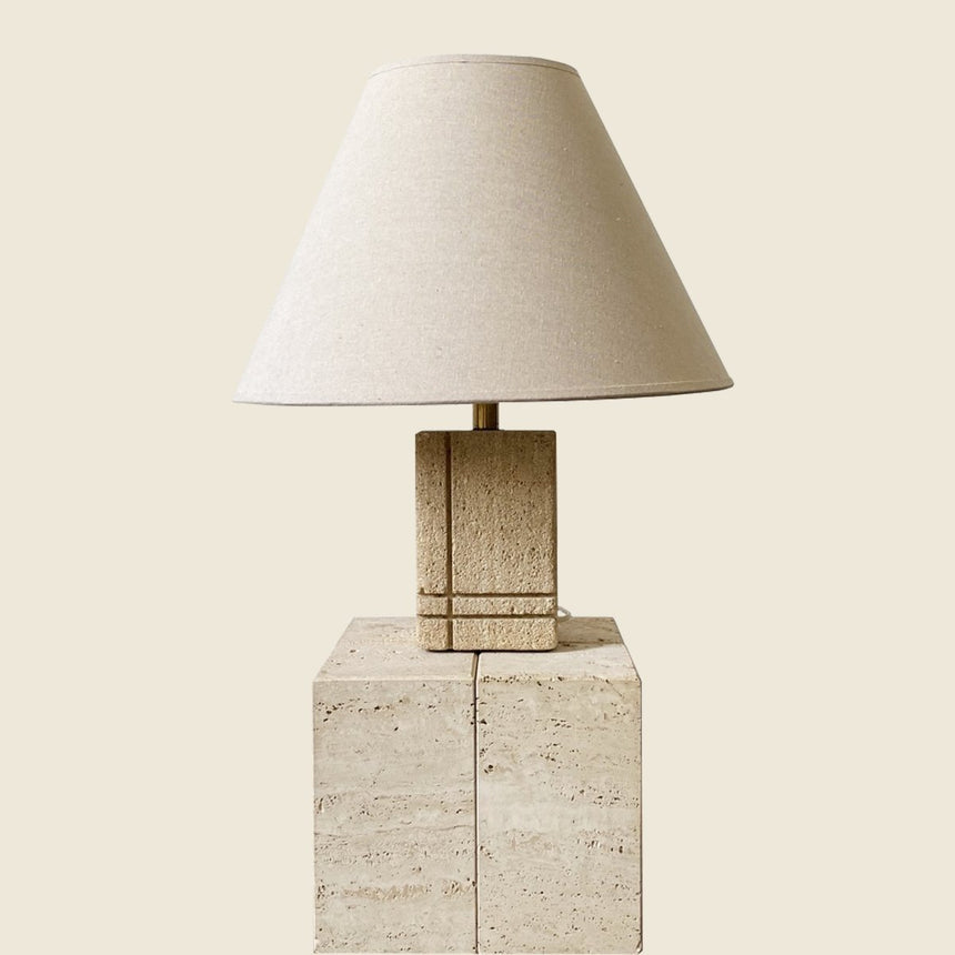Lampe à poser en pierre naturelle - Italie, circa 1970 - Maison Collectible - Lampe à poser