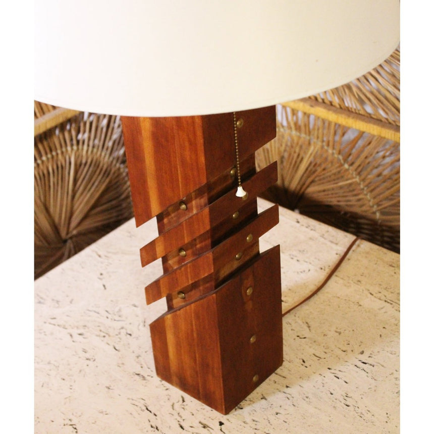 Lampe à poser en teck - Circa 1960 - Maison Collectible - Lampe à poser