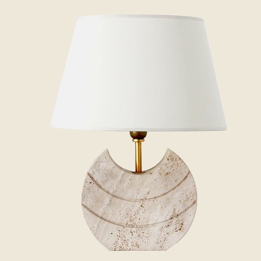 Lampe à poser en travertin - Circa 1970 - Maison Collectible - Lampe à poser