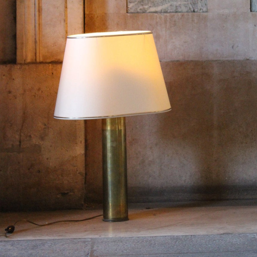Lampe à poser obus en laiton - Circa 1970 - Maison Collectible - Lampe à poser