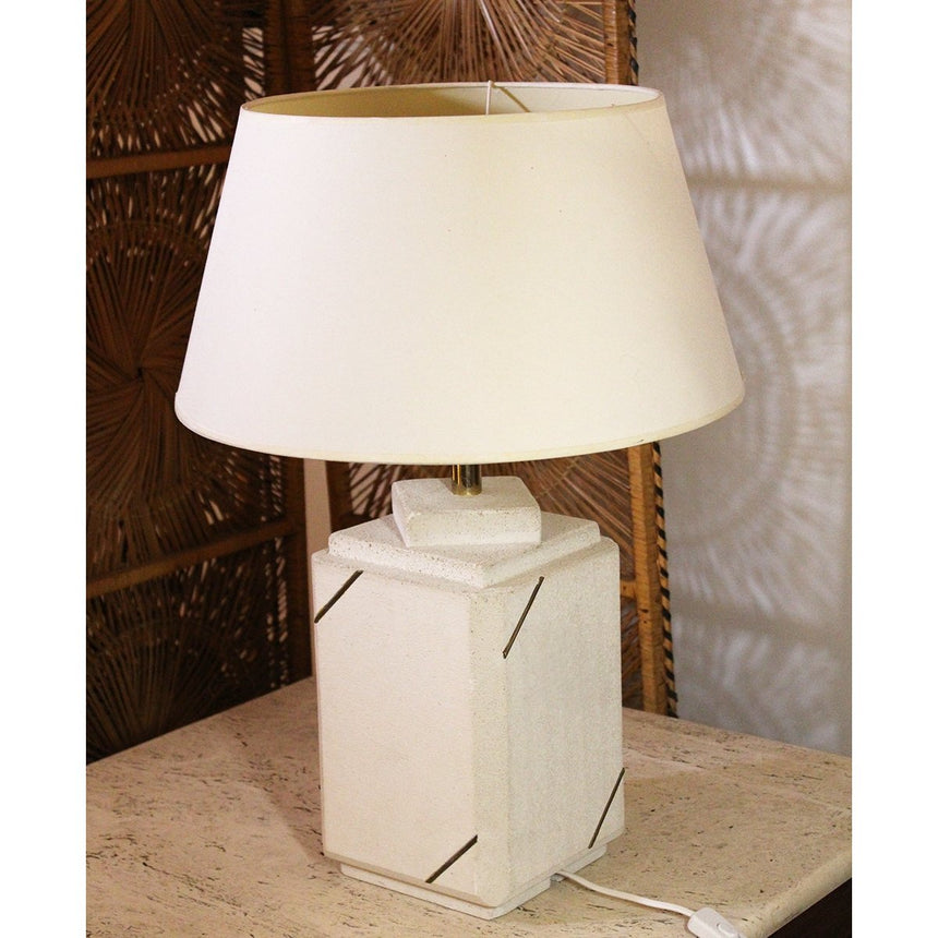 Lampe Art Déco en pierre - Maison Collectible - Lampe à poser