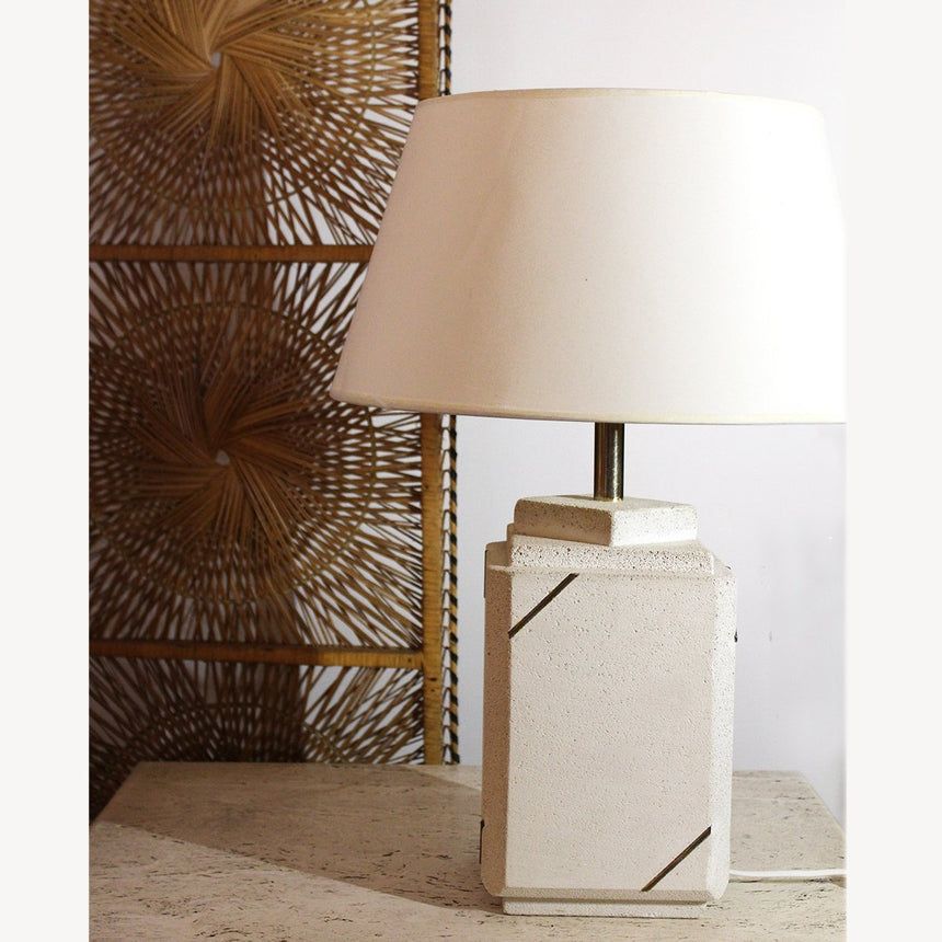 Lampe Art Déco en pierre - Maison Collectible - Lampe à poser