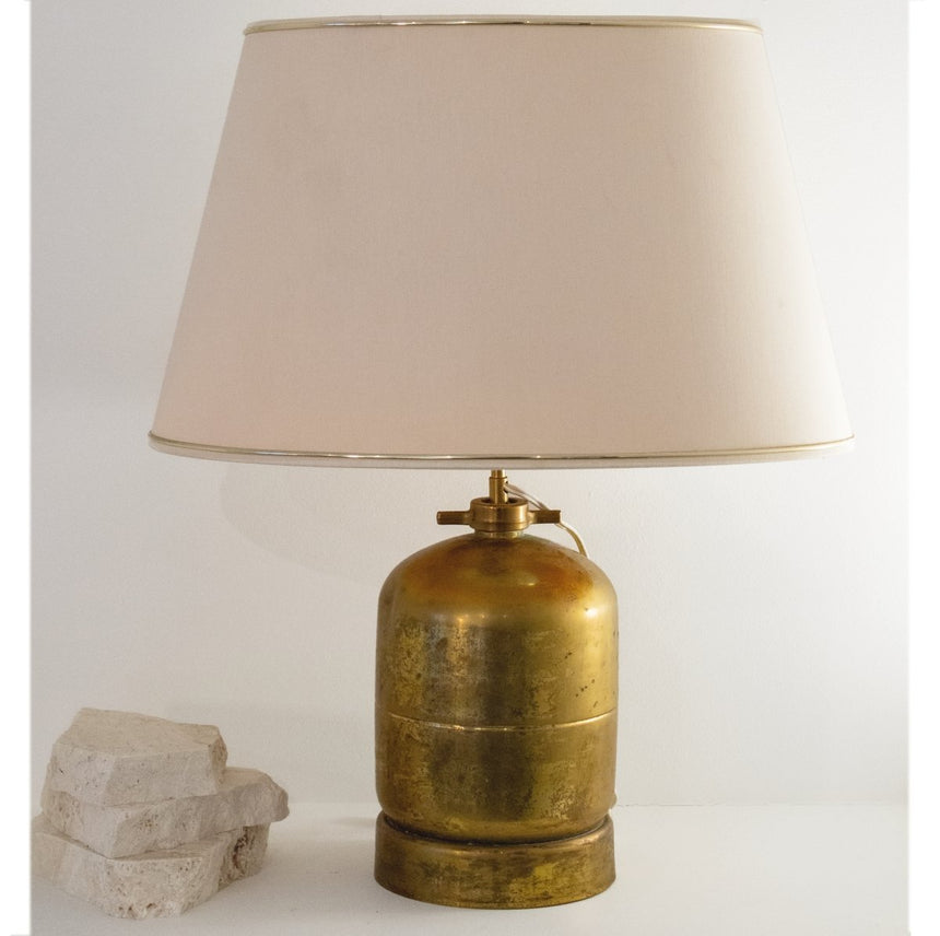 Lampe bonbonne en laiton vintage - Maison Collectible - Lampe à poser
