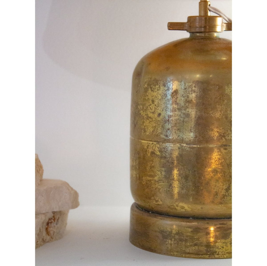 Lampe bonbonne en laiton vintage - Maison Collectible - Lampe à poser