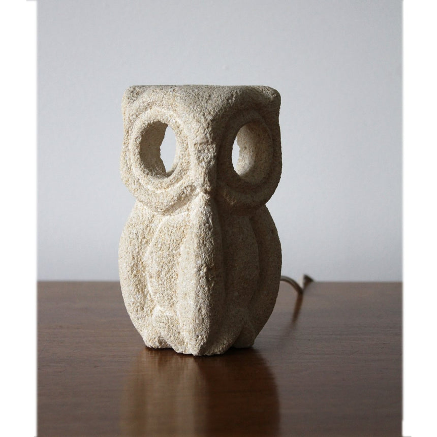 Lampe en pierre Hibou - Albert Tormos, 1970 - Maison Collectible - Lampe à poser