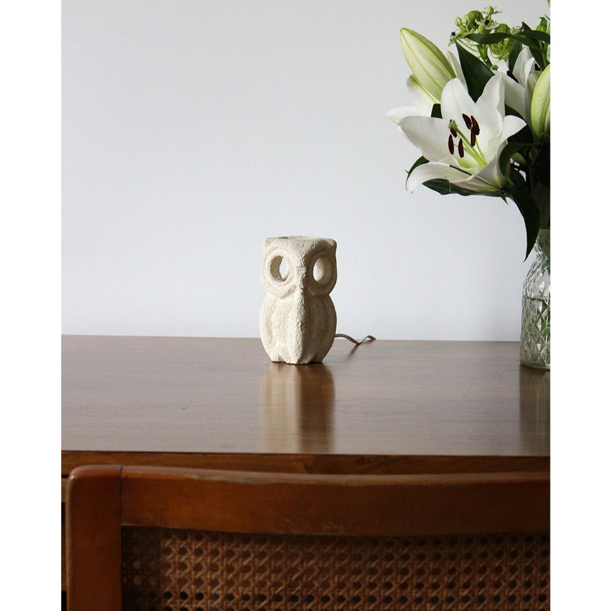 Lampe en pierre Hibou - Albert Tormos, 1970 - Maison Collectible - Lampe à poser