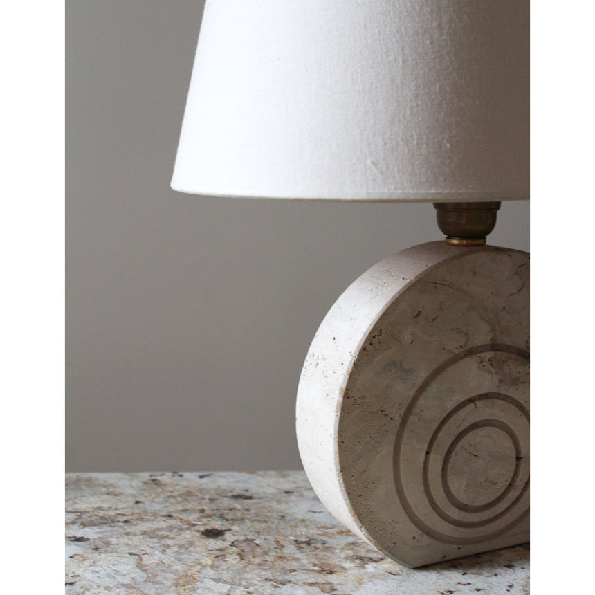 Lampe en travertin - Fratelli Mannelli, 1970 - Maison Collectible - Lampe à poser