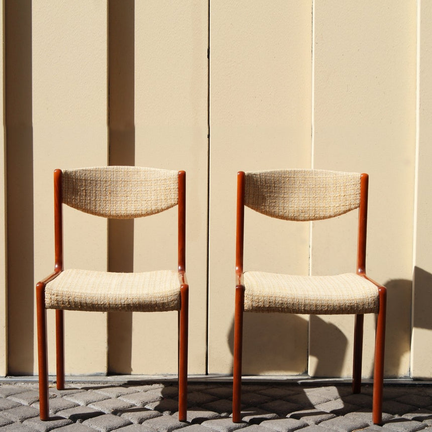 Paire de chaises danoises en tweed - Circa 1960 - Maison Collectible - Chaise