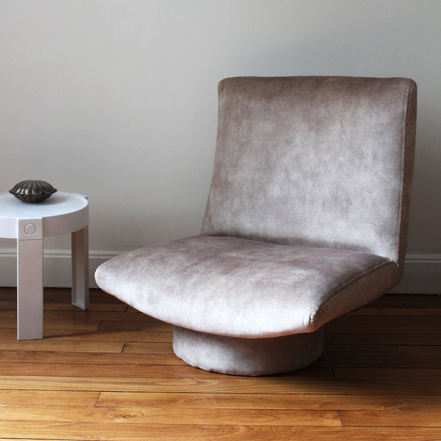 Petite chauffeuse en velours - Circa 1970 - Maison Collectible - Chaise