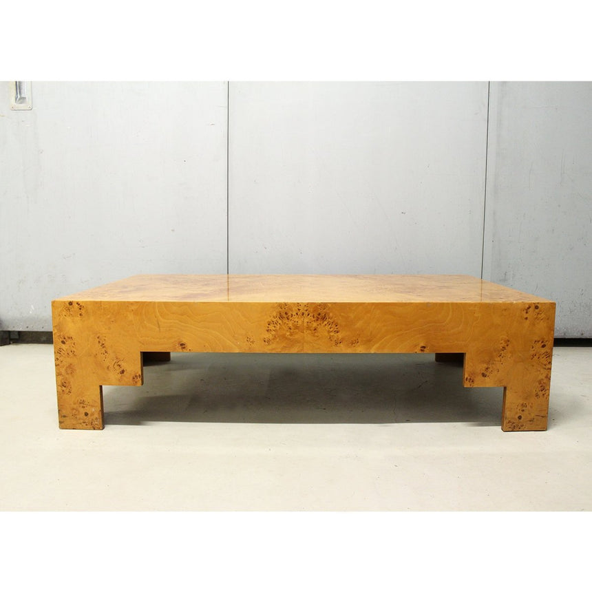 Table basse en loupe d'orme art déco - Circa 1970 - Maison Collectible - Table basse